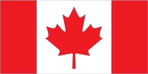 The National Flag of Canada is a red flag with a white square in the center containing a stylized 11-point red maple leaf. Though simple with its red and white colours and a single maple leaf, it symbolizes pride and strength throughout Canadian history. The flag is horizontally symmetric and represents Canada as a unified, independent country with values of democracy, inclusion and equity.