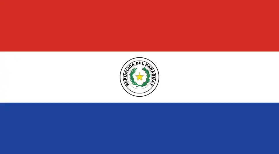 Paraguay’s flag comprises horizontal bands of red, white, and blue. Uniquely, the obverse features the national coat of arms, while the reverse shows the Treasury seal—making it the only national flag with different designs on each side.